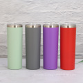 20oz Slim Straight  Thermos Coffee Mugs Reusable Stainless Steel Tumbler Double Wall Tumblers With Lid